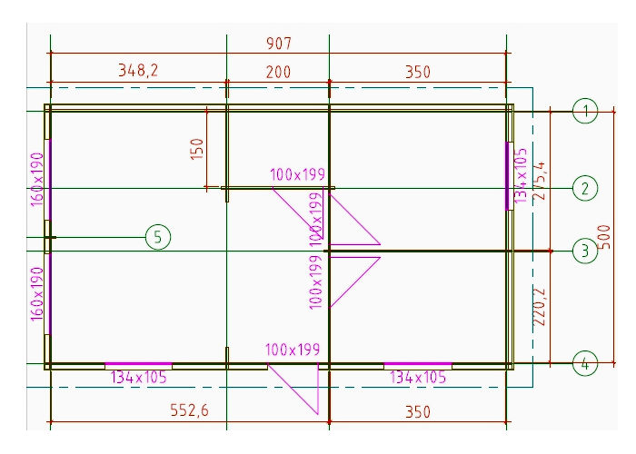 Plano 1 de casa Alicante de 45 m2.