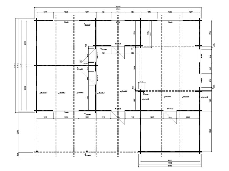 Plano 3 de casa Kristy de 70 m2.