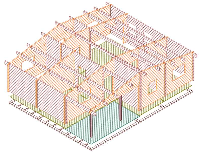 Plano 4 de casa Kristy de 70 m2.