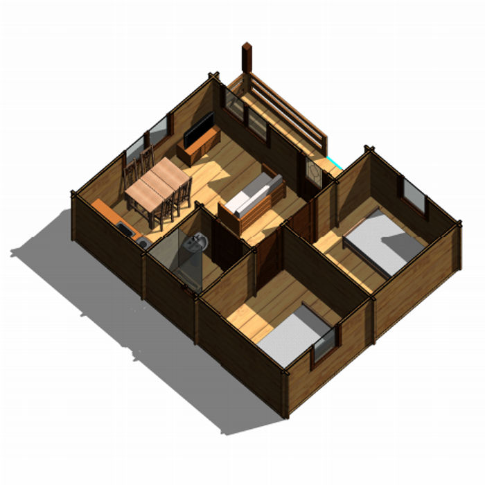 Plano 2 de casa Sunny de 30 m2.